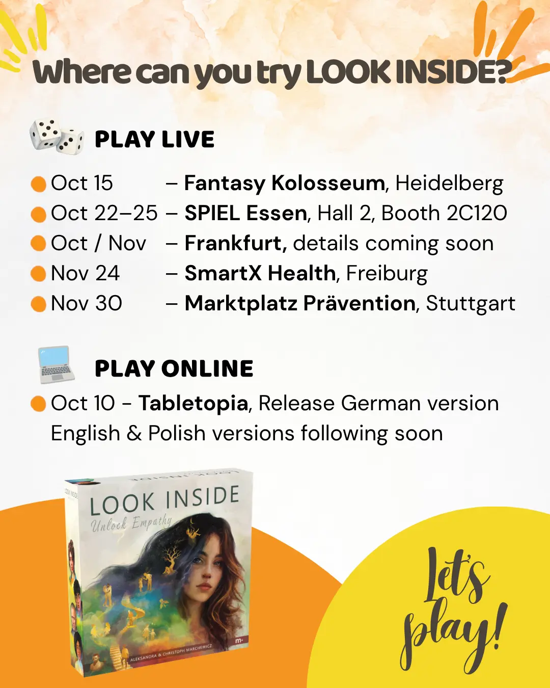 Poster for events Look Inside